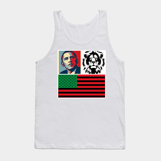 African American lion design Tank Top by African American Boxing line